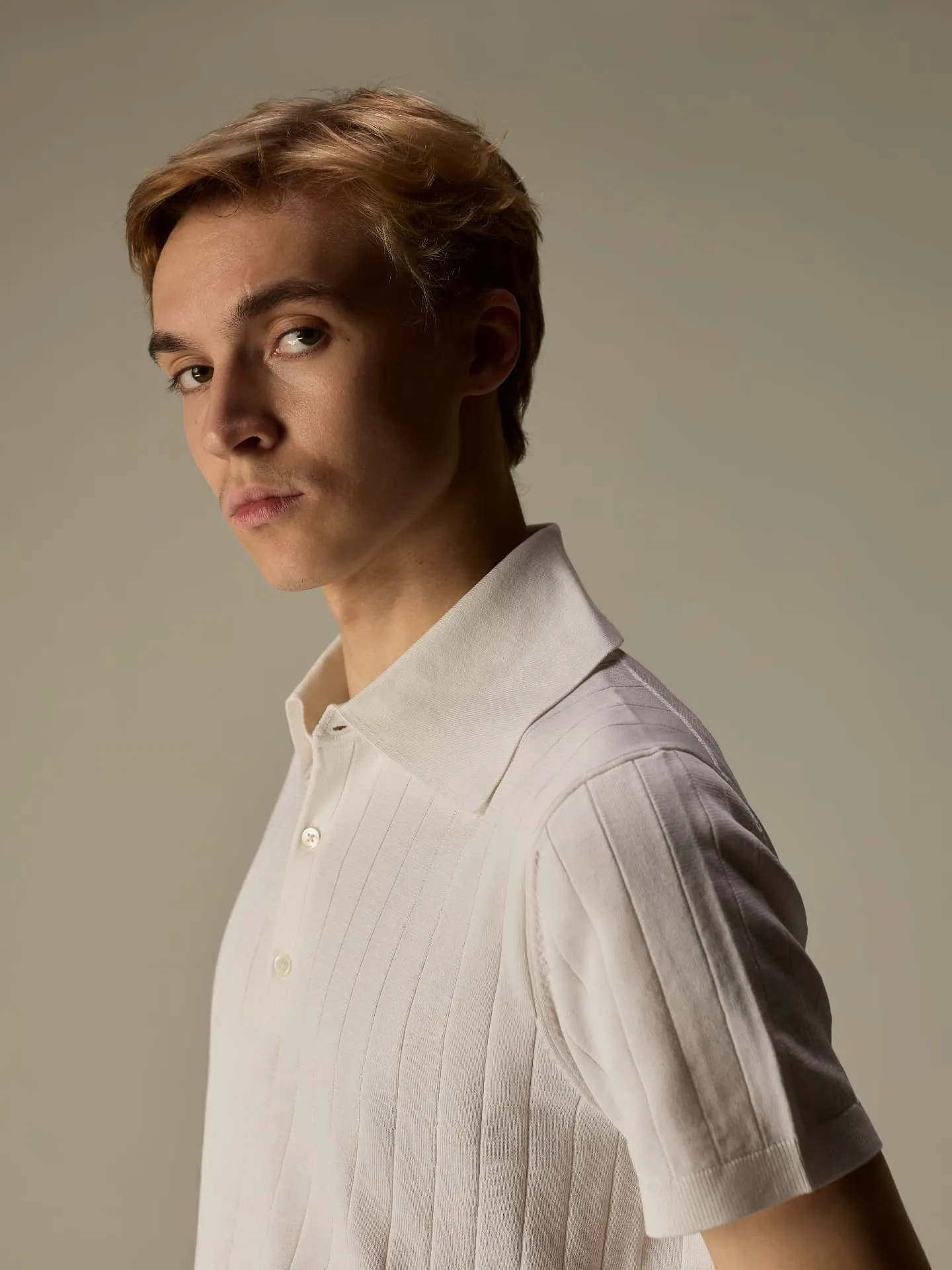 The Classic Polo — wide Italian collar